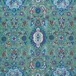 Schumacher 172793 Jahanara Carpet Jade fabric swatch