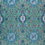 Schumacher 172793 Jahanara Carpet Jade fabric swatch