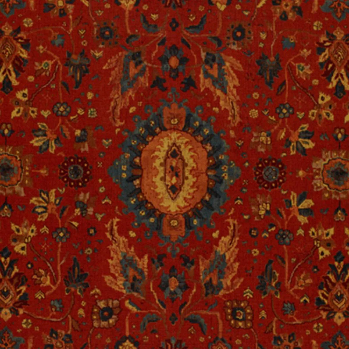 Schumacher 172790 Jahanara Carpet Turkish Red fabric swatch