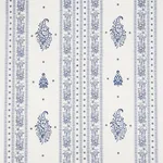 Schumacher 65802 Jaipur Linen Embroidery Blue fabric swatch