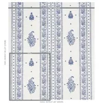 Schumacher 65802 Jaipur Linen Embroidery Blue fabric swatch