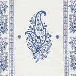 Schumacher 65802 Jaipur Linen Embroidery Blue fabric swatch