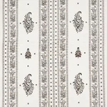 Schumacher 65801 Jaipur Linen Embroidery Brown fabric swatch