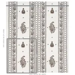 Schumacher 65801 Jaipur Linen Embroidery Brown fabric swatch