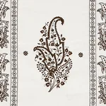 Schumacher 65801 Jaipur Linen Embroidery Brown fabric swatch