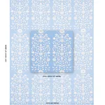 Schumacher 180681 Jaipur Mughal Flower Cornflower Blue fabric swatch