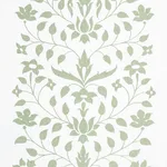 Schumacher 180680 Jaipur Mughal Flower Green fabric swatch