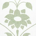 Schumacher 180680 Jaipur Mughal Flower Green fabric swatch