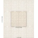 Schumacher 180682 Jaipur Mughal Flower Ivory On Natural fabric swatch