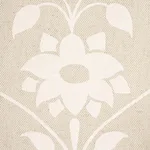 Schumacher 180682 Jaipur Mughal Flower Ivory On Natural fabric swatch