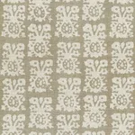 Schumacher 174631 Jakarta Linen Print Greige fabric swatch