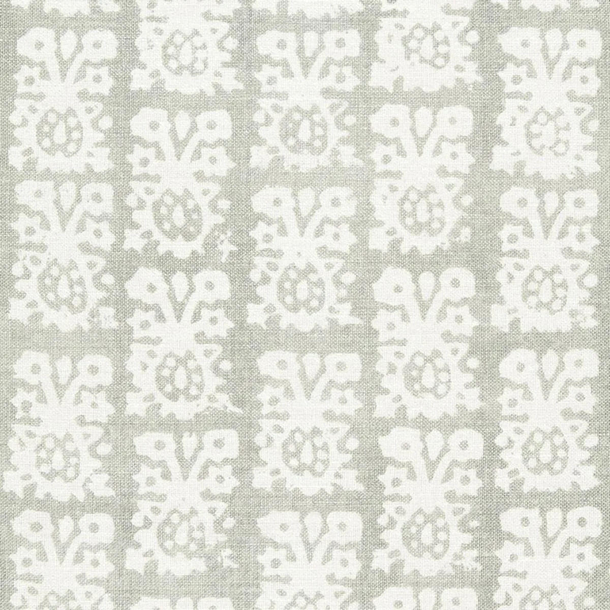 Schumacher 174632 Jakarta Linen Print Slate fabric swatch
