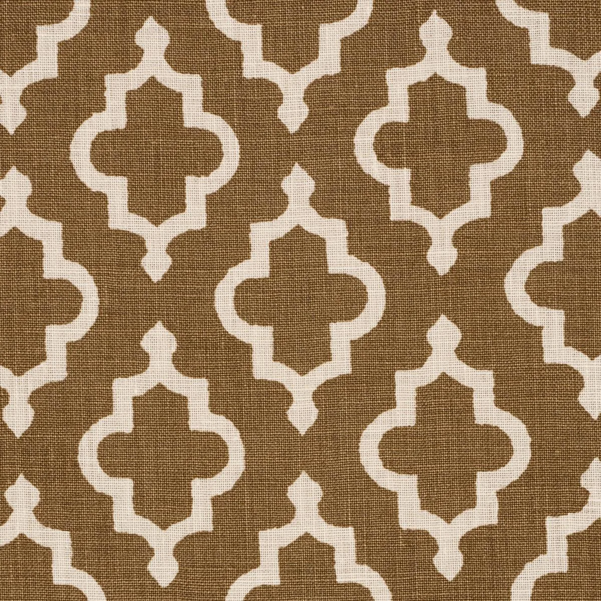 Schumacher 178433 Jake Cinnamon fabric swatch