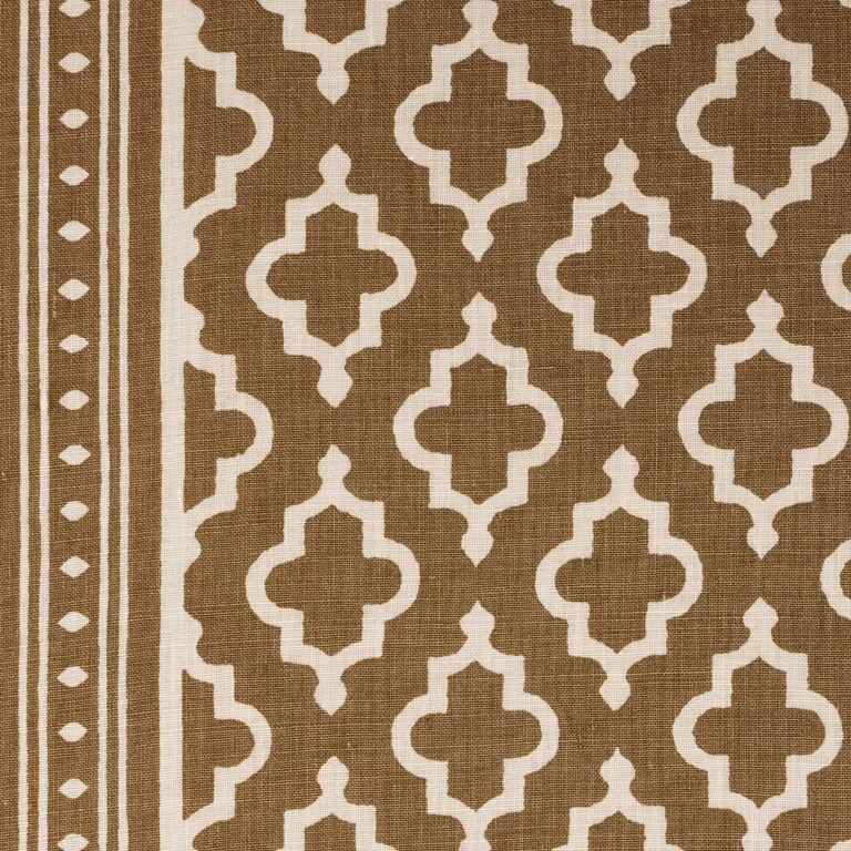 Schumacher 178433 Jake Cinnamon fabric swatch