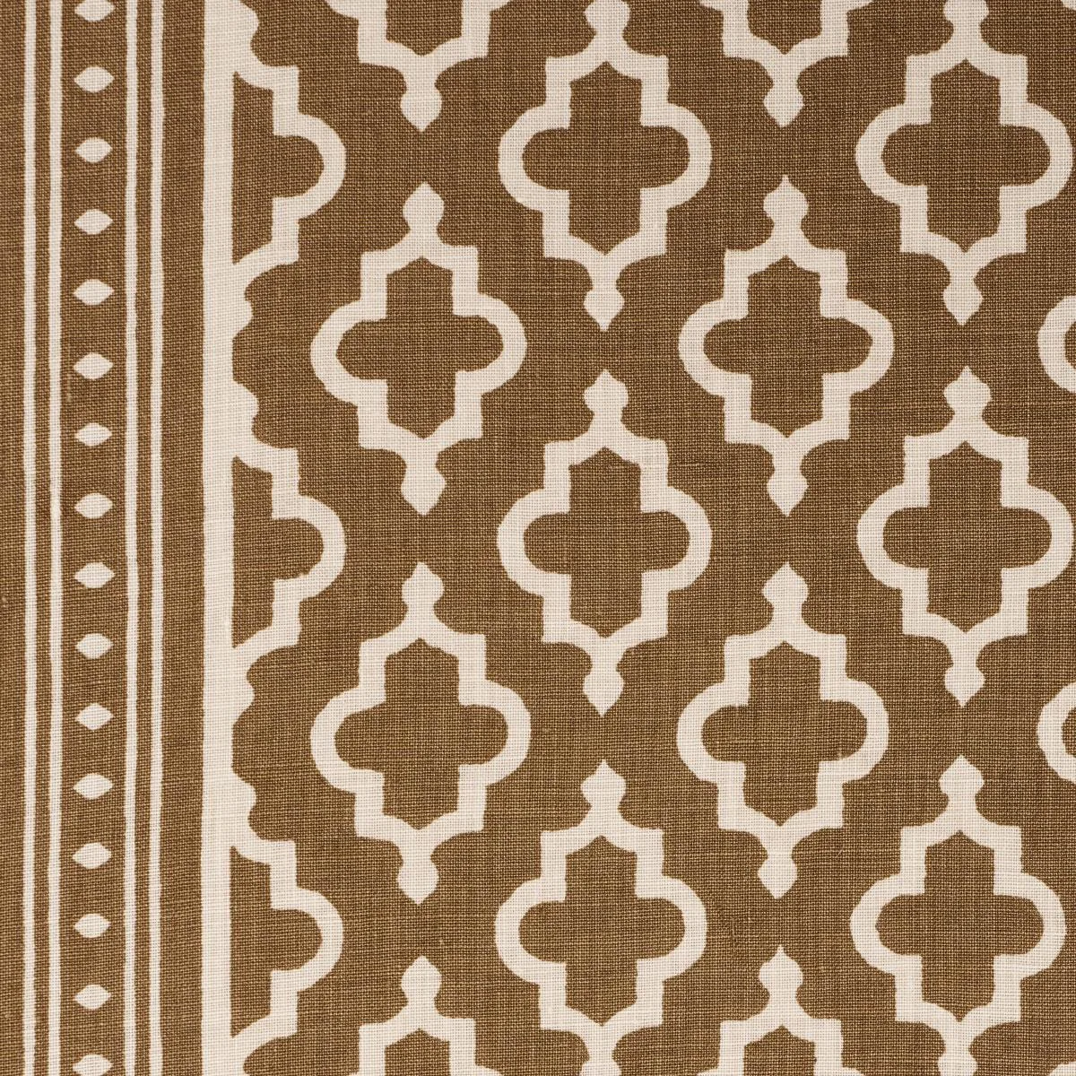 Schumacher 178433 Jake Cinnamon fabric swatch