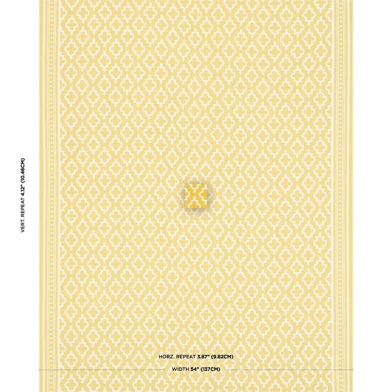 Schumacher 178434 Jake Mimosa fabric swatch
