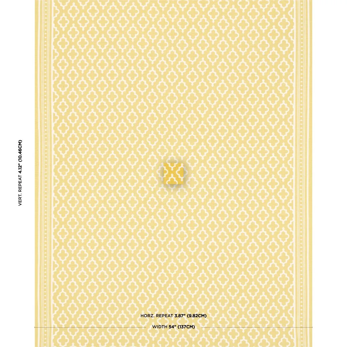 Schumacher 178434 Jake Mimosa fabric swatch