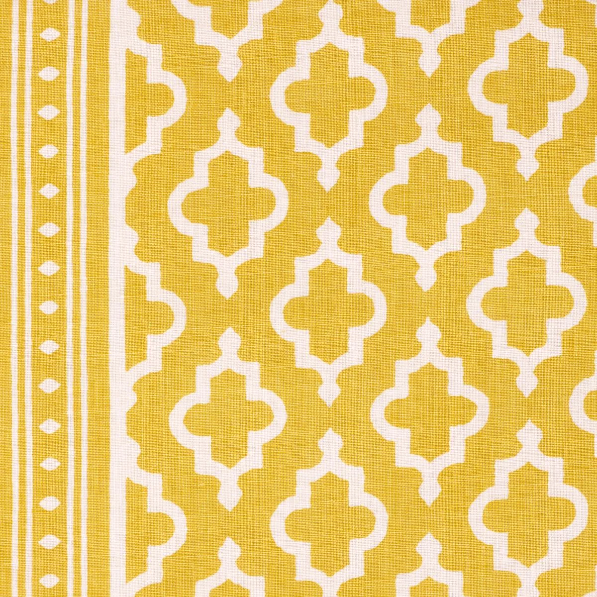 Schumacher 178434 Jake Mimosa fabric swatch