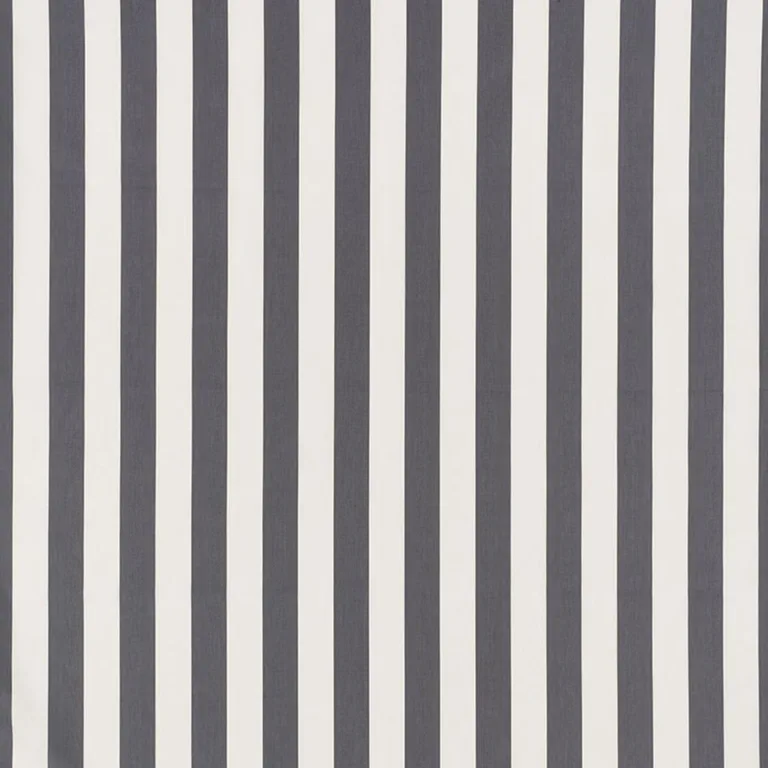 Schumacher 71350 James Stripe Charcoal fabric swatch