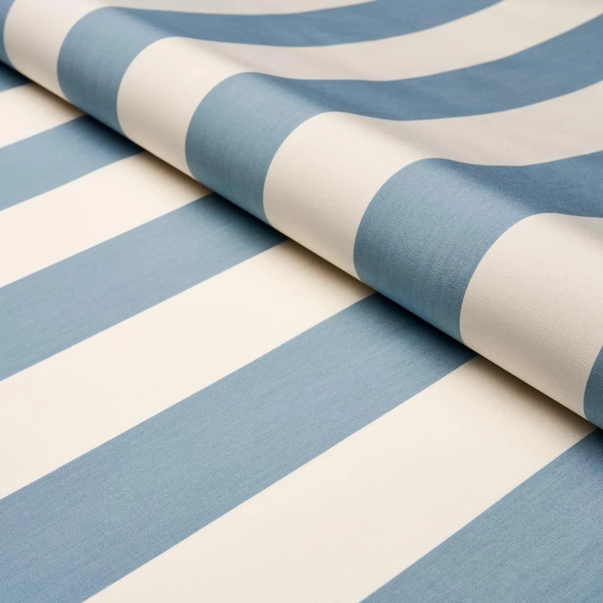 Schumacher 71355 James Stripe Sky fabric swatch