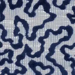 Schumacher 75222 Janis Velvet Blue fabric swatch