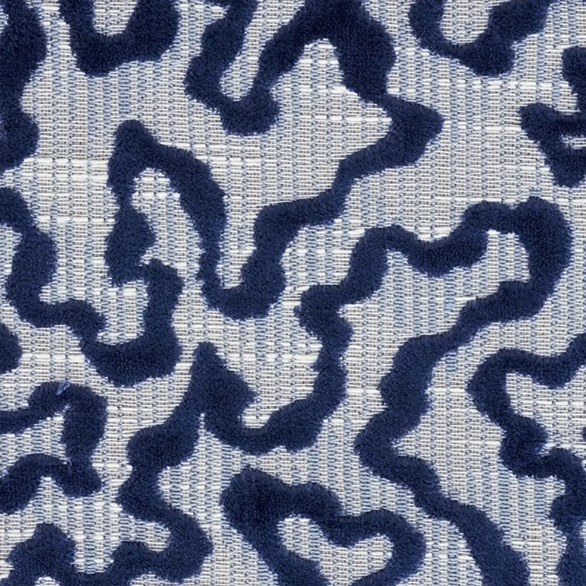 Schumacher 75222 Janis Velvet Blue fabric swatch
