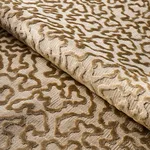 Schumacher 75224 Janis Velvet Champagne fabric swatch