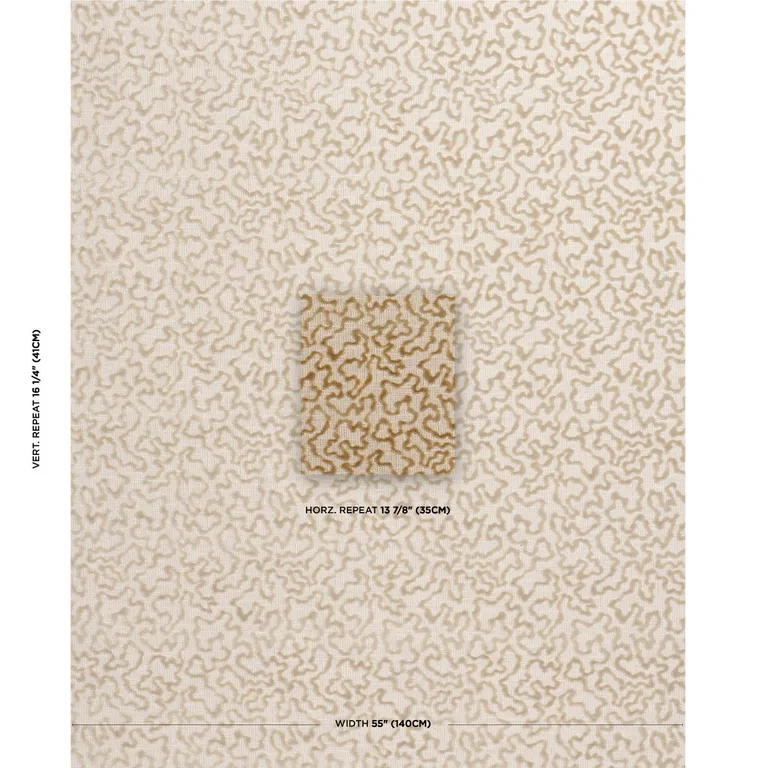 Schumacher 75224 Janis Velvet Champagne fabric swatch