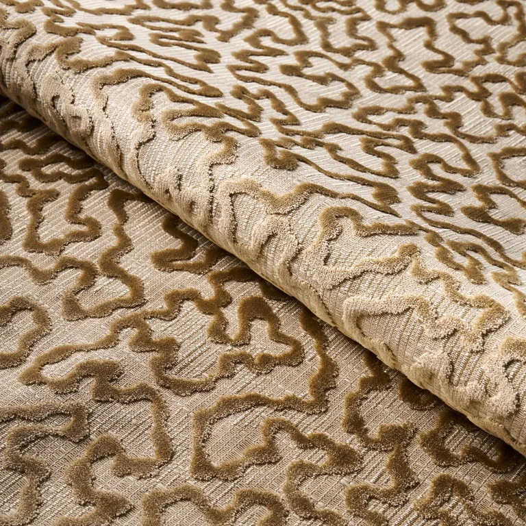 Schumacher 75224 Janis Velvet Champagne fabric swatch