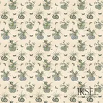 Schumacher RF608CR41 Japanese Chariots Rice-Green fabric swatch