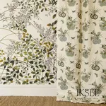 Schumacher RF608CR41 Japanese Chariots Rice-Green fabric swatch