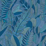 Schumacher 80563 Japura Forest Blues fabric swatch