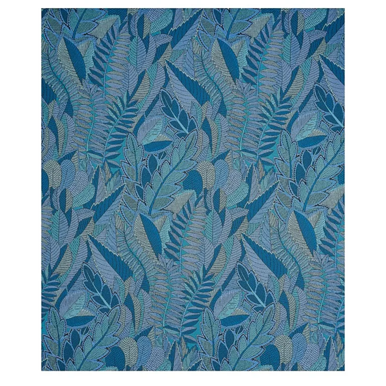 Schumacher 80563 Japura Forest Blues fabric swatch