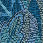 Schumacher 80563 Japura Forest Blues fabric swatch