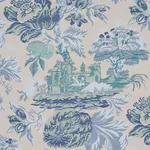 Schumacher 84880 Jardin De Louis Delft fabric swatch