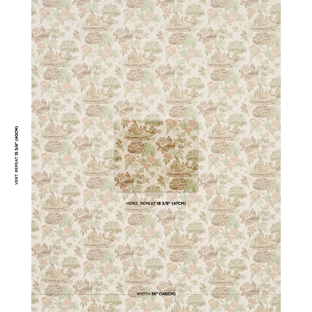 Schumacher 84881 Jardin De Louis PéTale fabric swatch