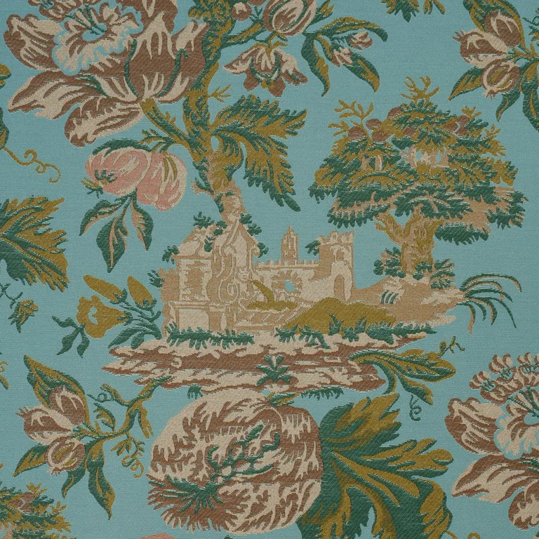 Schumacher 84882 Jardin De Louis Printemps fabric swatch