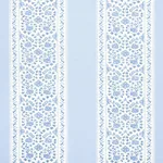 Schumacher 180740 Jasmine Indoor/Outdoor Indigo fabric swatch