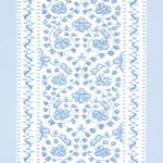 Schumacher 180740 Jasmine Indoor/Outdoor Indigo fabric swatch