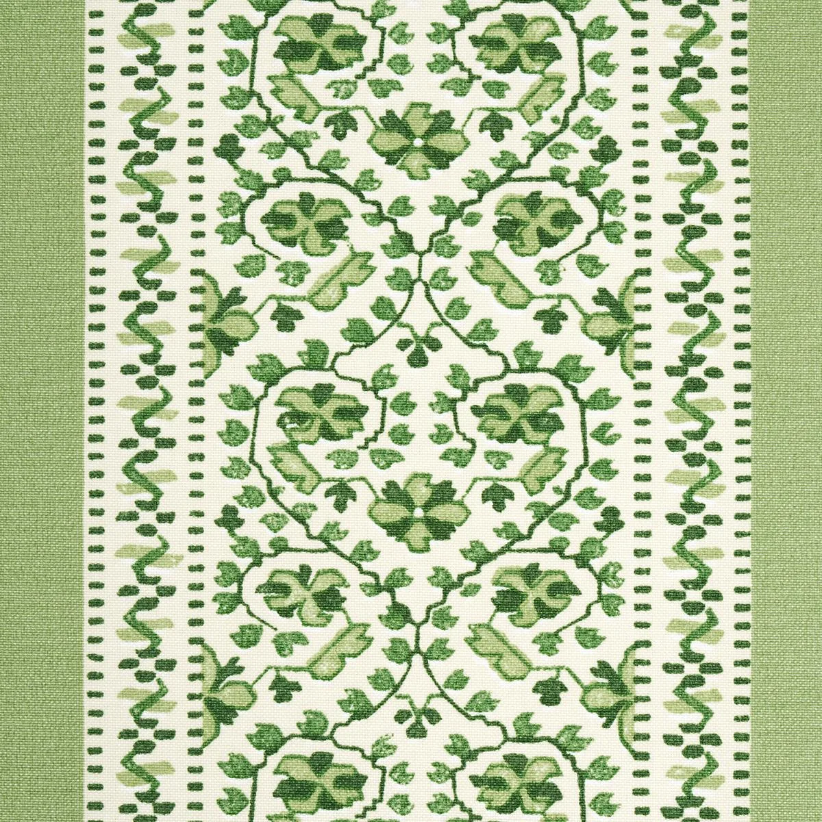 Schumacher 180741 Jasmine Indoor/Outdoor Leaf Green fabric swatch