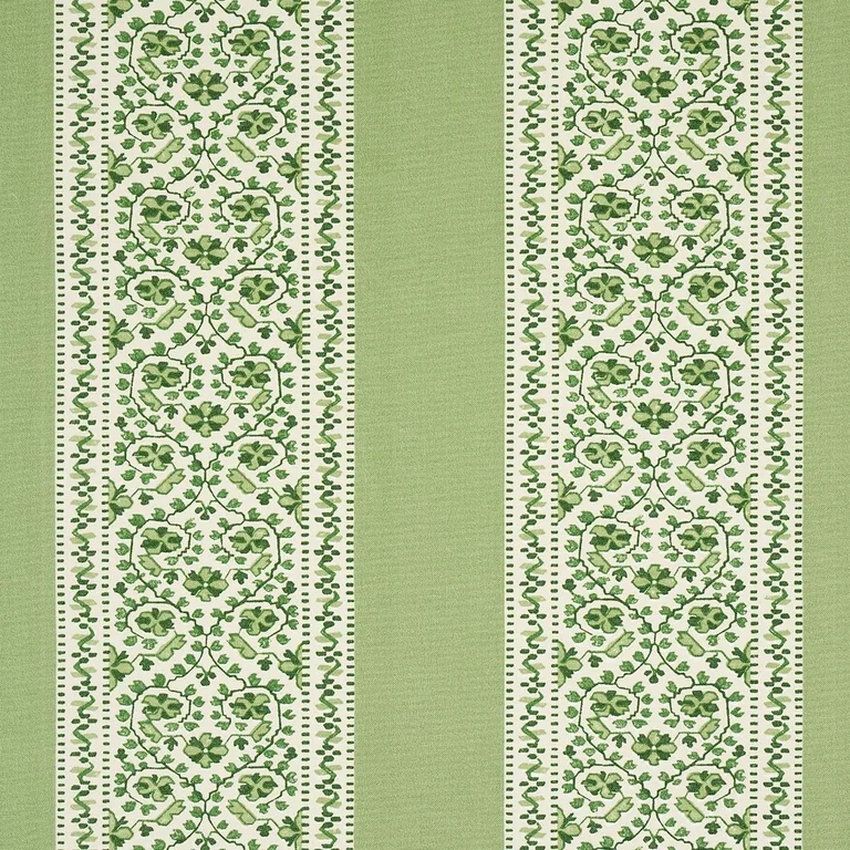 Schumacher 180741 Jasmine Indoor/Outdoor Leaf Green fabric swatch