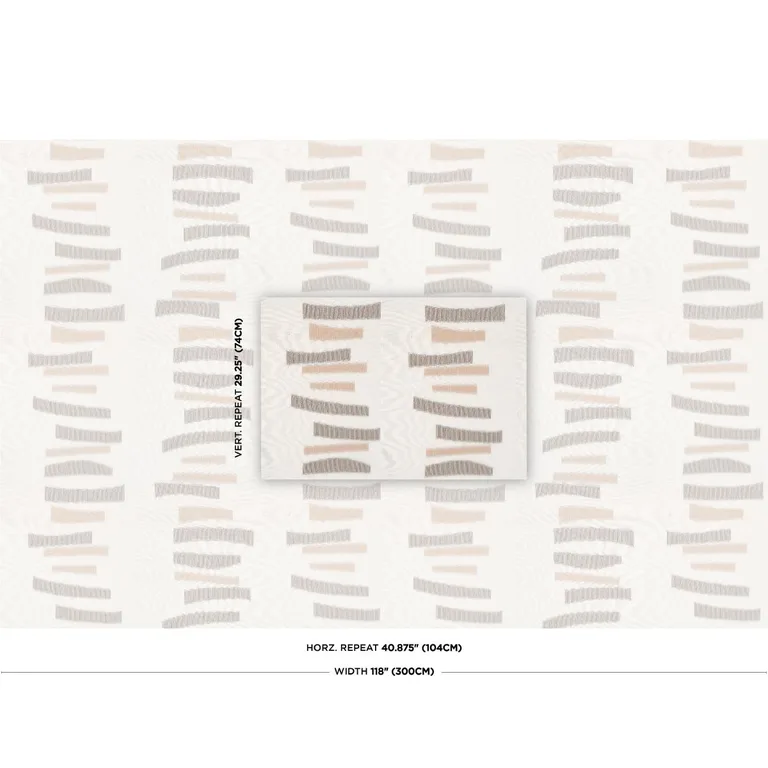 Schumacher 85152 Jensen Sheer Brown fabric swatch