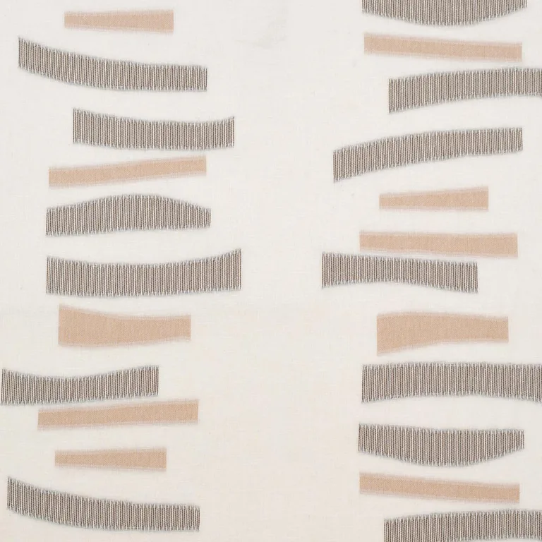 Schumacher 85152 Jensen Sheer Brown fabric swatch