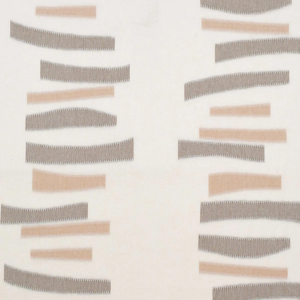 Schumacher 85152 Jensen Sheer Brown fabric swatch