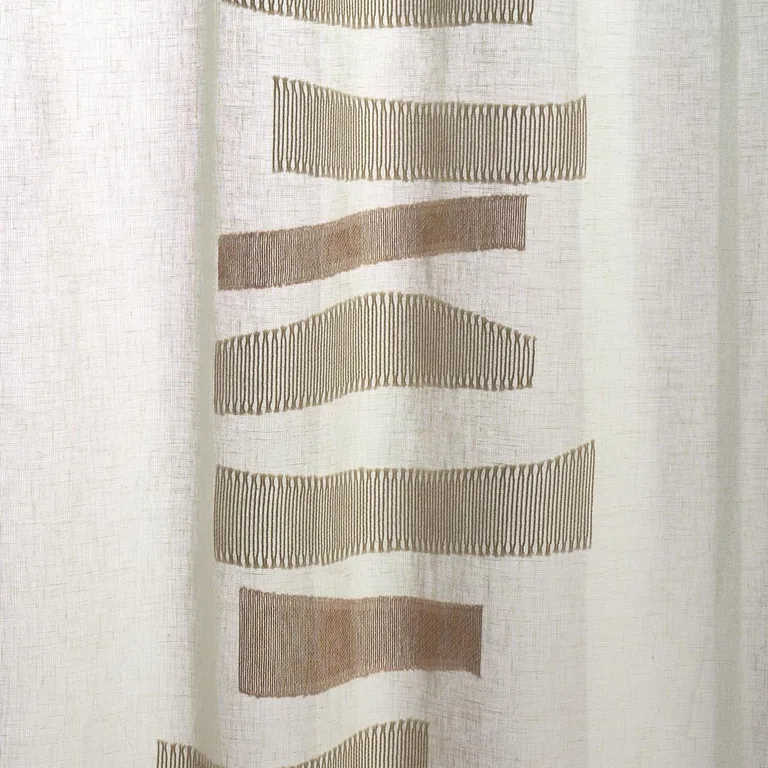 Schumacher 85151 Jensen Sheer Neutral fabric swatch