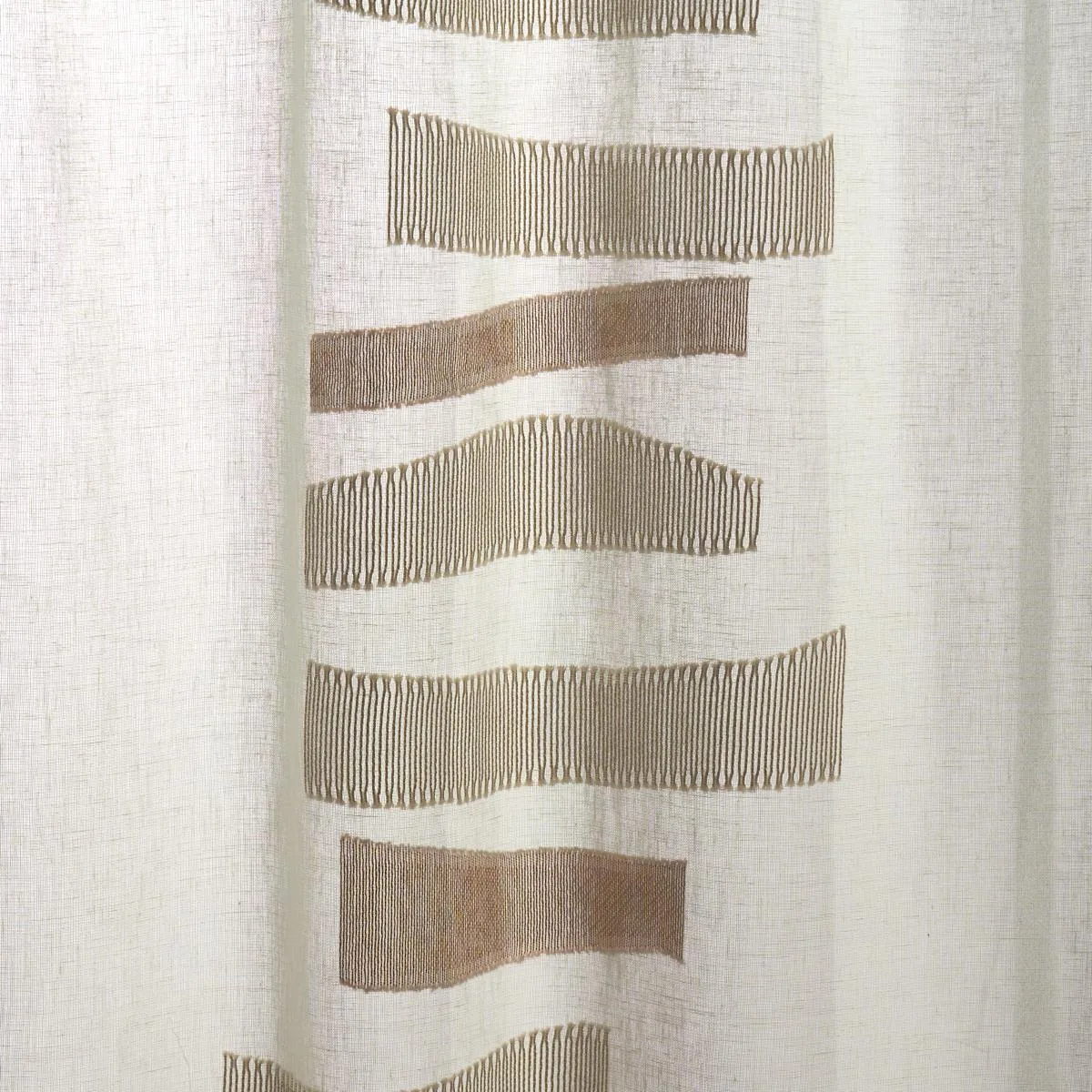 Schumacher 85151 Jensen Sheer Neutral fabric swatch