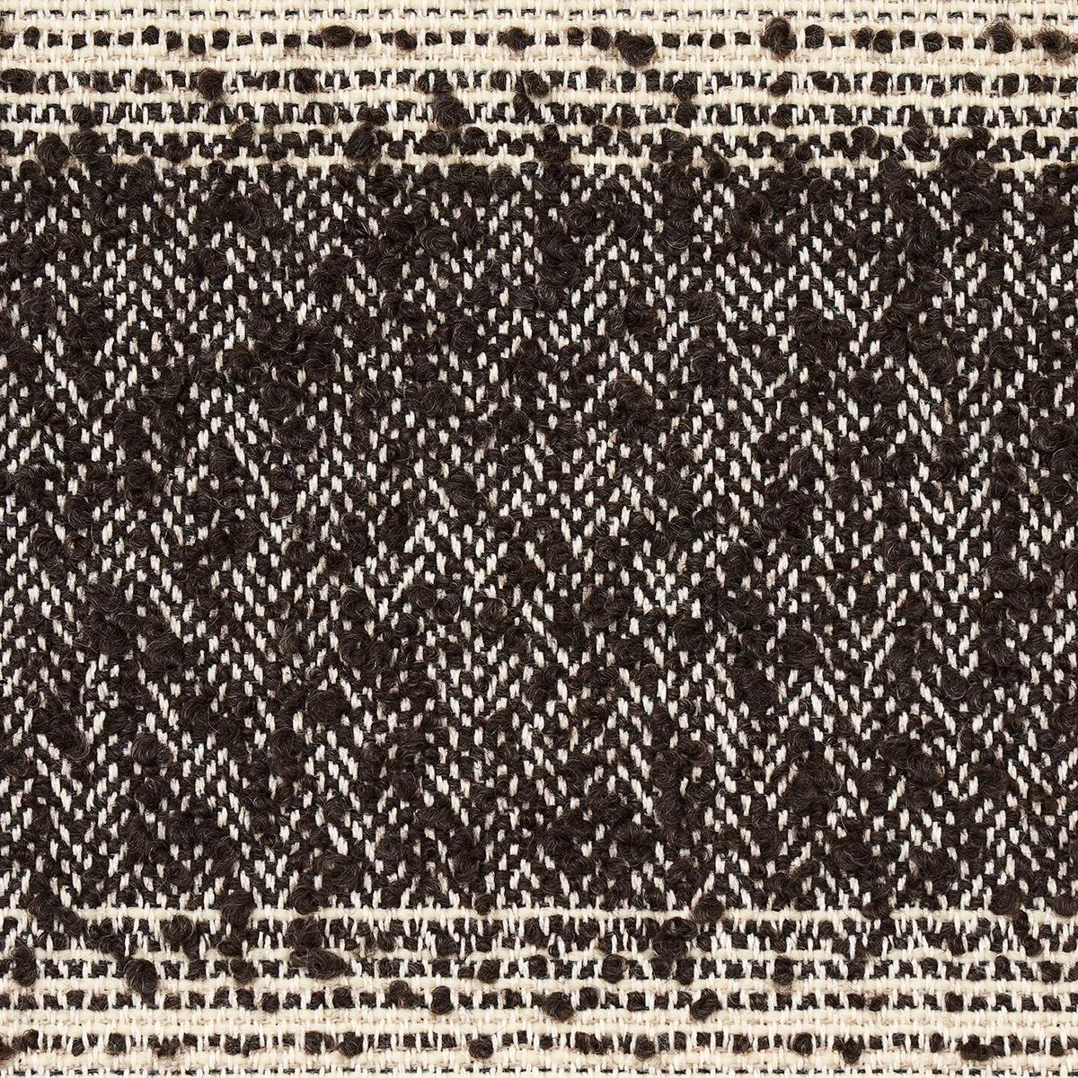 Schumacher 82381 Jessen Alpaca Stripe Brown fabric swatch