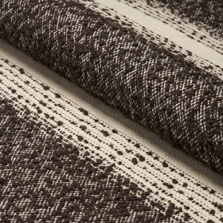 Schumacher 82381 Jessen Alpaca Stripe Brown fabric swatch