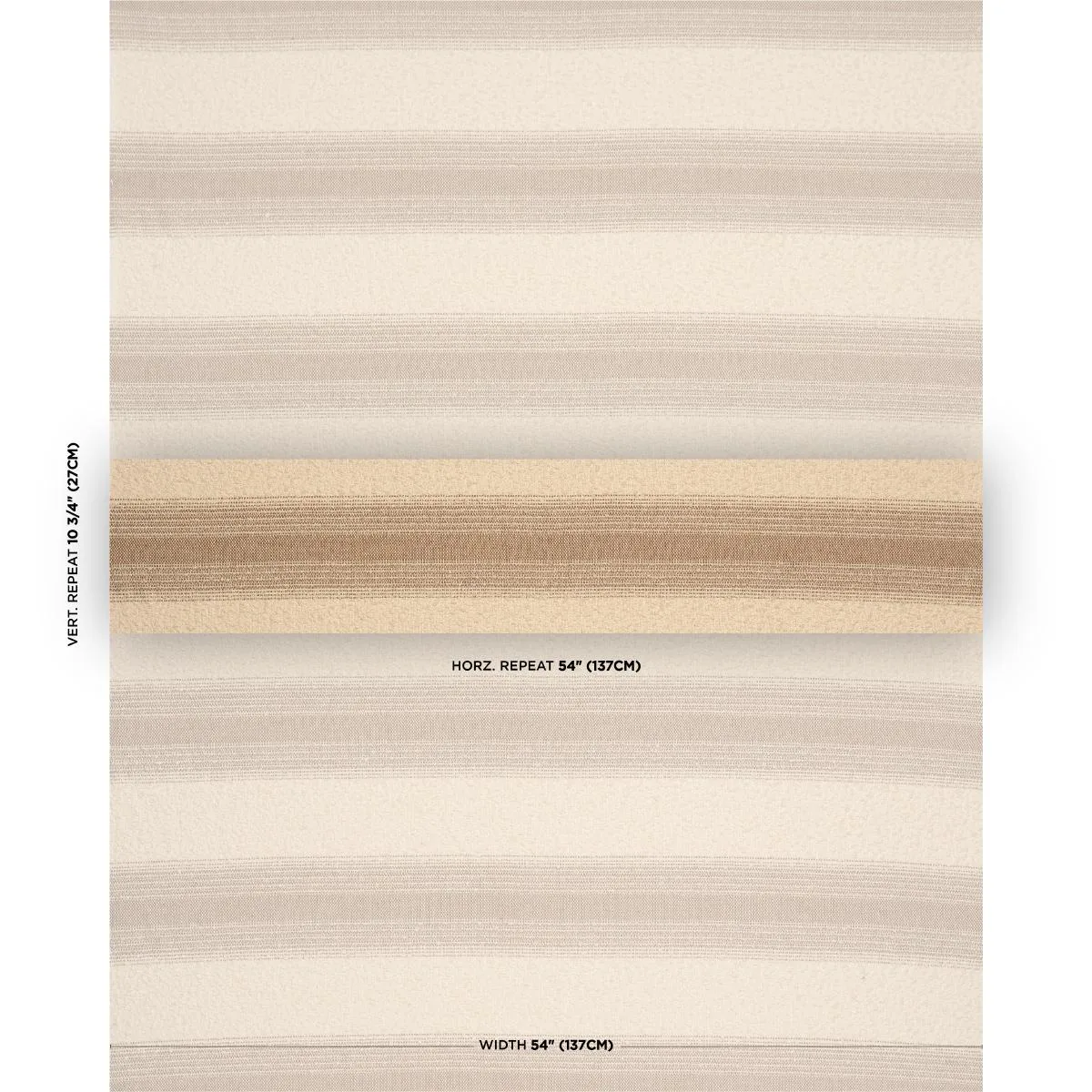 Schumacher 82382 Jessen Alpaca Stripe Natural fabric swatch