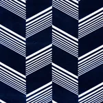 Schumacher 81571 Jessie Cut Velvet Navy & White fabric swatch